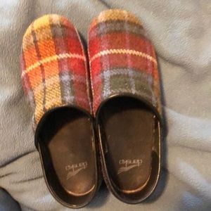 Dansko plaid nurses clogs